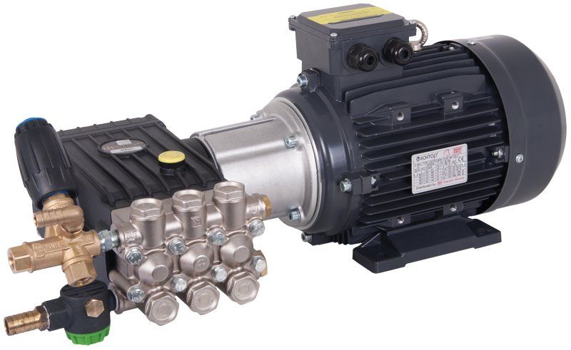 Interpump 47 Series Motor Pump Unit with Unloader and Filter, 415V, 150 Bar, 15 LPM