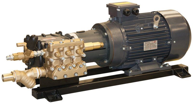 Interpump 70 Series Motor Pump Unit with Valves and Filter, 415V, 120 Bar, 70 LPM, 25hp, W12070H Pump