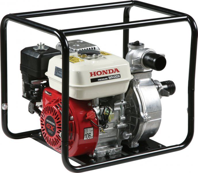 Honda WH20 high-pressure petrol water pump in carry frame