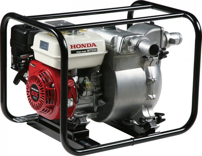 Honda WT20 petrol trash water pump in heavy-duty carry frame