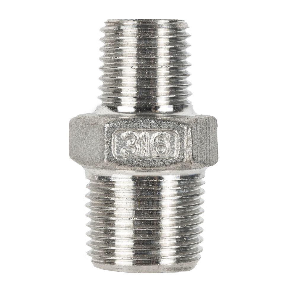 150lb BSP Hex Nipple Coupling Adaptor-1/4" M to 3/8" M