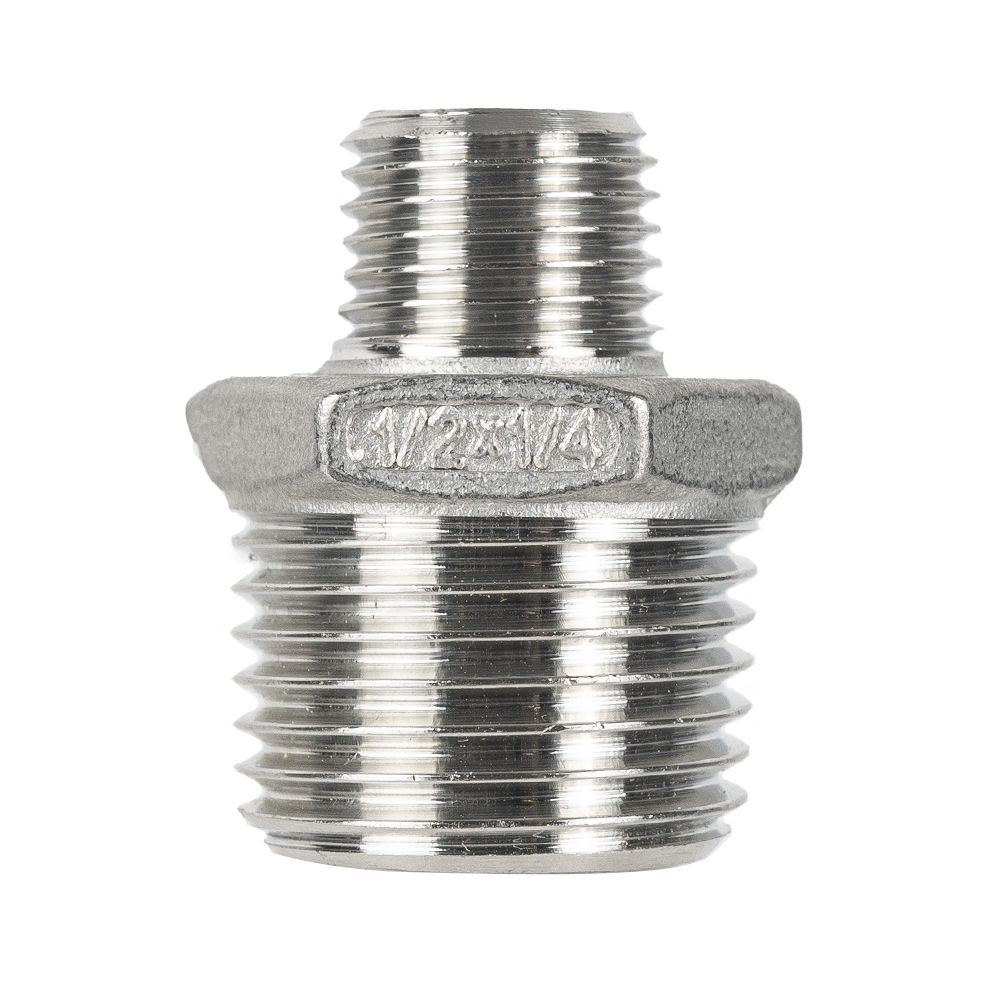 150lb BSP Hex Nipple Coupling Adaptor-1/4" M to 1/2" M