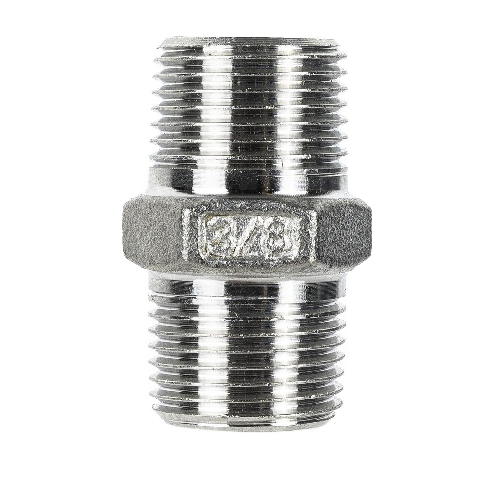 150lb BSP Hex Nipple Coupling Adaptor-3/8" M to 3/8" M