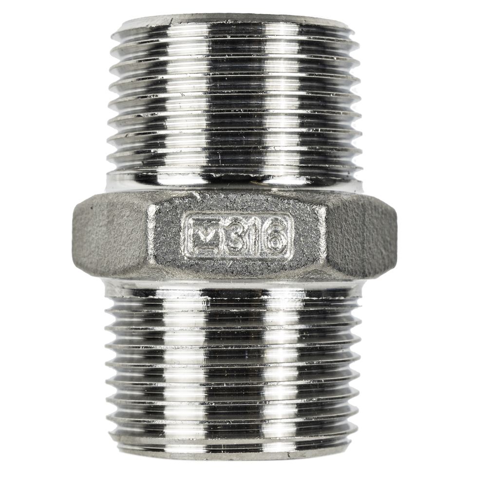 150lb BSP Hex Nipple Coupling Adaptor-3/4" M to 3/4" M