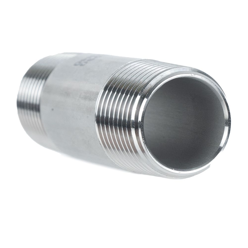 150LB SS Barrel Nipple 3/8" M – image 2