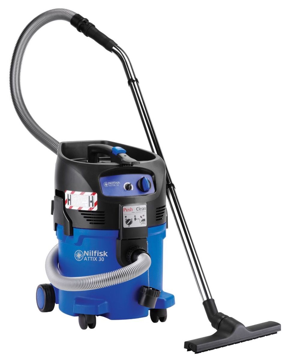Nilfisk ATTIX 30-0H PC H Class industrial wet and dry vacuum cleaner 30 litre capacity