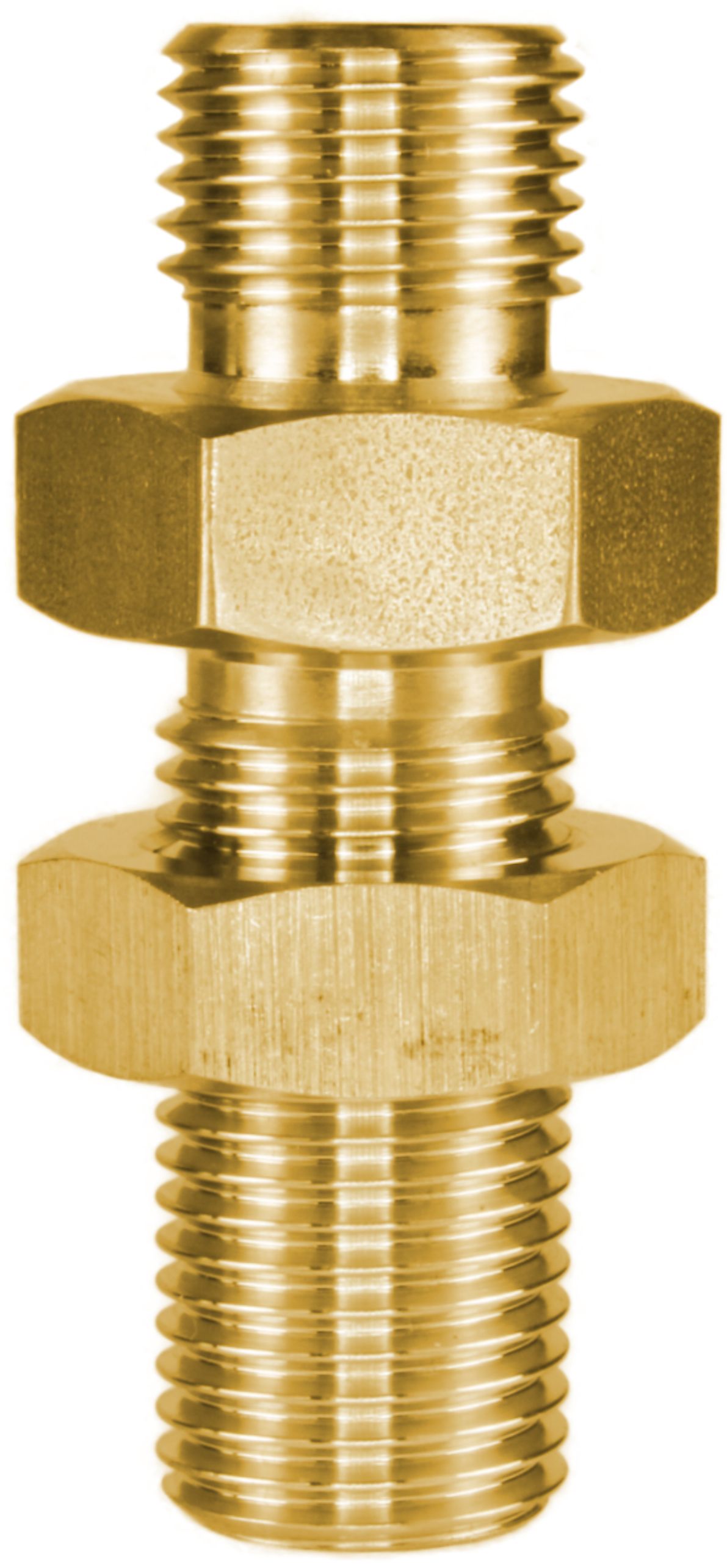 3/4" BSP Male to Male Brass Bulkhead Fitting with Locknut – image 1