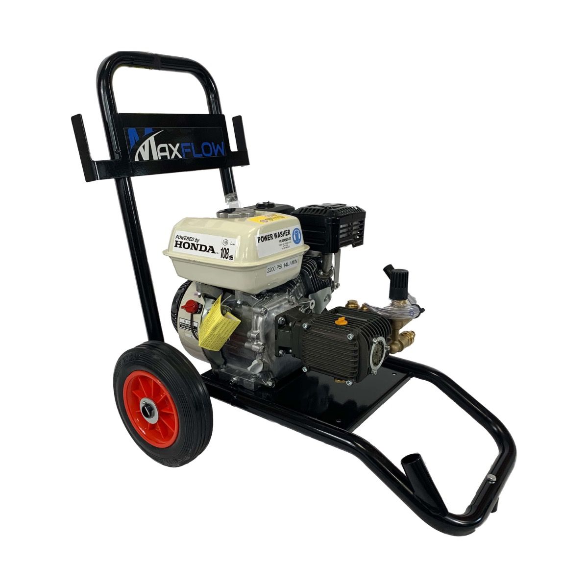 Maxflow Honda GX200 Petrol Pressure Washer, 185 Bar, 12 LPM, Upright Frame