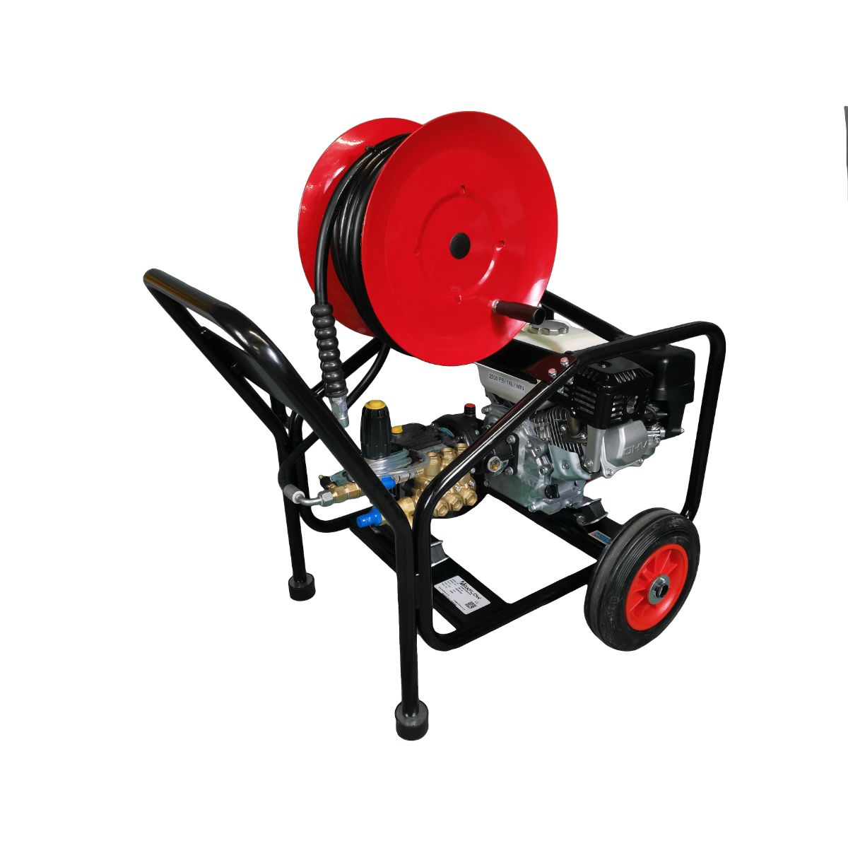 Maxflow Honda GX200 Petrol Pressure Washer, 150 Bar, 14 LPM, Cage Frame with 20m Hose Reel – image 2