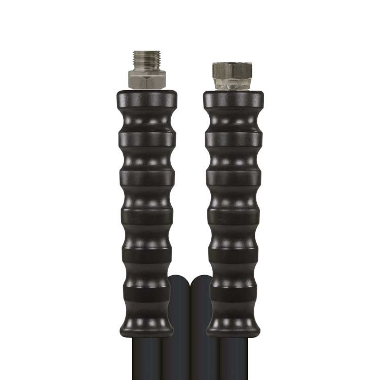 Black 30m Dynaflex365+ DN8 420 bar smooth HP pressure washer hose 3/8M x 3/8F