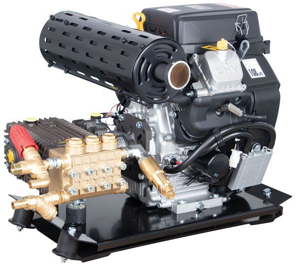 Loncin Interpump Petrol Pressure Washer E100-1083 – 350 Bar Skid-Mounted Unit