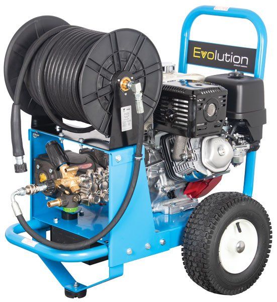 Evolution 2 15250 Honda GX390 Petrol Pressure Washer, 250 Bar, 15 LPM, 40m Hose Reel, Electric Start – image 1