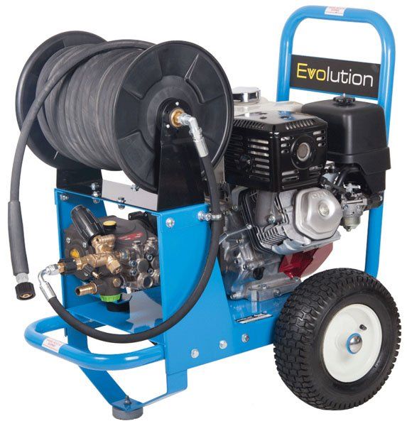 Evolution 2 15250 Honda GX390 Petrol Pressure Washer, 250 Bar, 15 LPM, with 40m Hose Reel