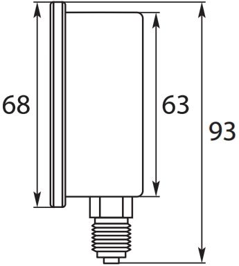 R+M Suttner Pressure Gauge 0-400 Bar with Bottom Entry – image 2