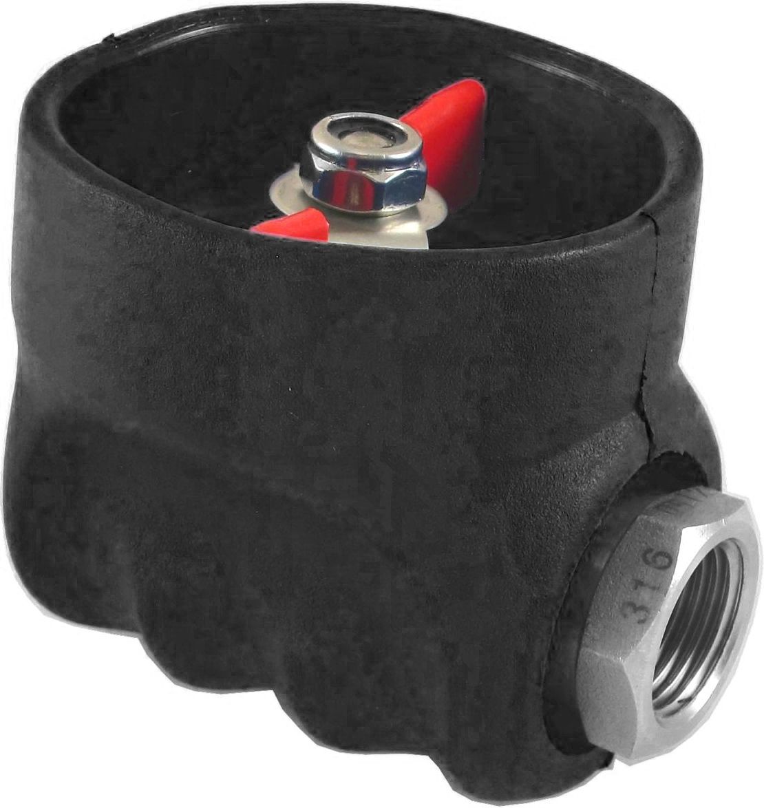 R+M Suttner Rubber Protected Stainless Steel Ball Valve 1/2" Female BSP – 60 Bar