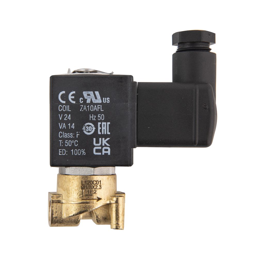 Solenoid Valve Stainless Steel 1/8" 24V AC + Connector