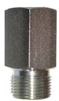 Female to Male Zinc Plated Steel Adaptor-M22 F (14mm Nose) to 1/2" M