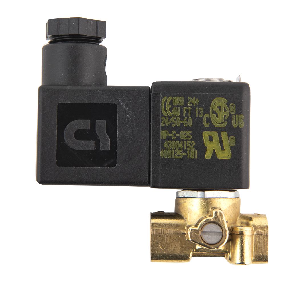 Solenoid Valve 1/8" Female 24V AC + Connector