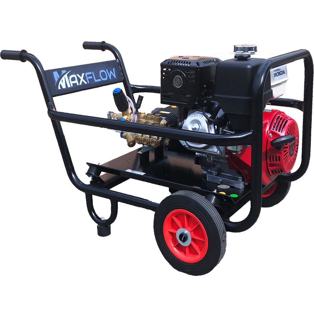 Maxflow Honda GX390 Petrol Pressure Washer, Comet Pump, 200 Bar, 21 LPM, Trolley Frame