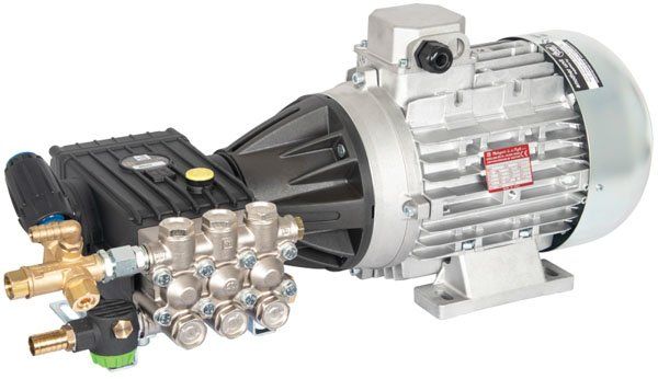 Interpump 47 Series Motor Pump Unit with Valve, 415V, 125 Bar, 30 LPM, WS1630 Pump