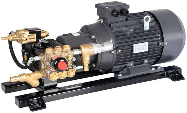 Interpump Motor Pump Unit with Valve and Filter, 415V 20.5hp, 150 Bar, 50 LPM, W1550 Pump
