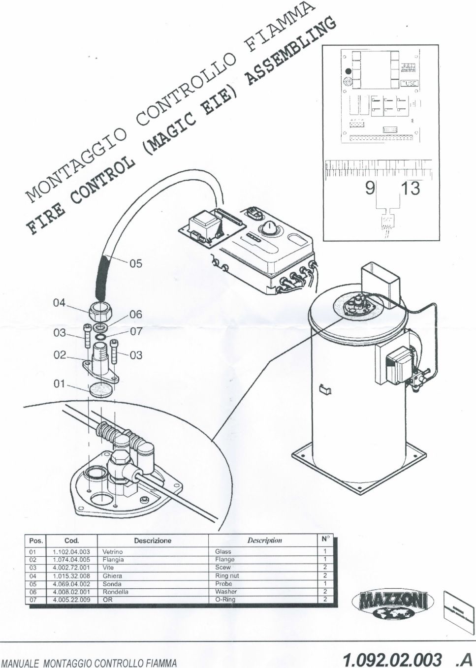 Mazzoni Photocell / Magic Eye Flame Control Kit – image 2