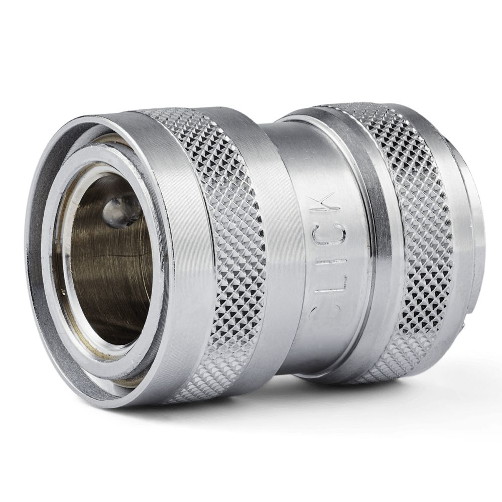 NITO Click Coupling 1/2" x 1/2" & 3/4"F Chrome Plated Brass – Hozelock Compatible