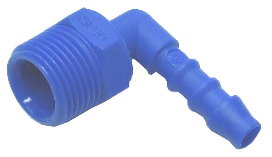 Tefen Hose Tail 90° Plastic 3/4" M x 19mm – image 2