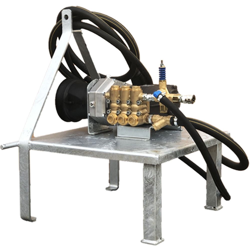 Maxflow PTO Pressure Washer, Hawk Pump with Udor Gearbox, 200 Bar, 30 LPM, Galvanised Frame with 100m Hose Reel