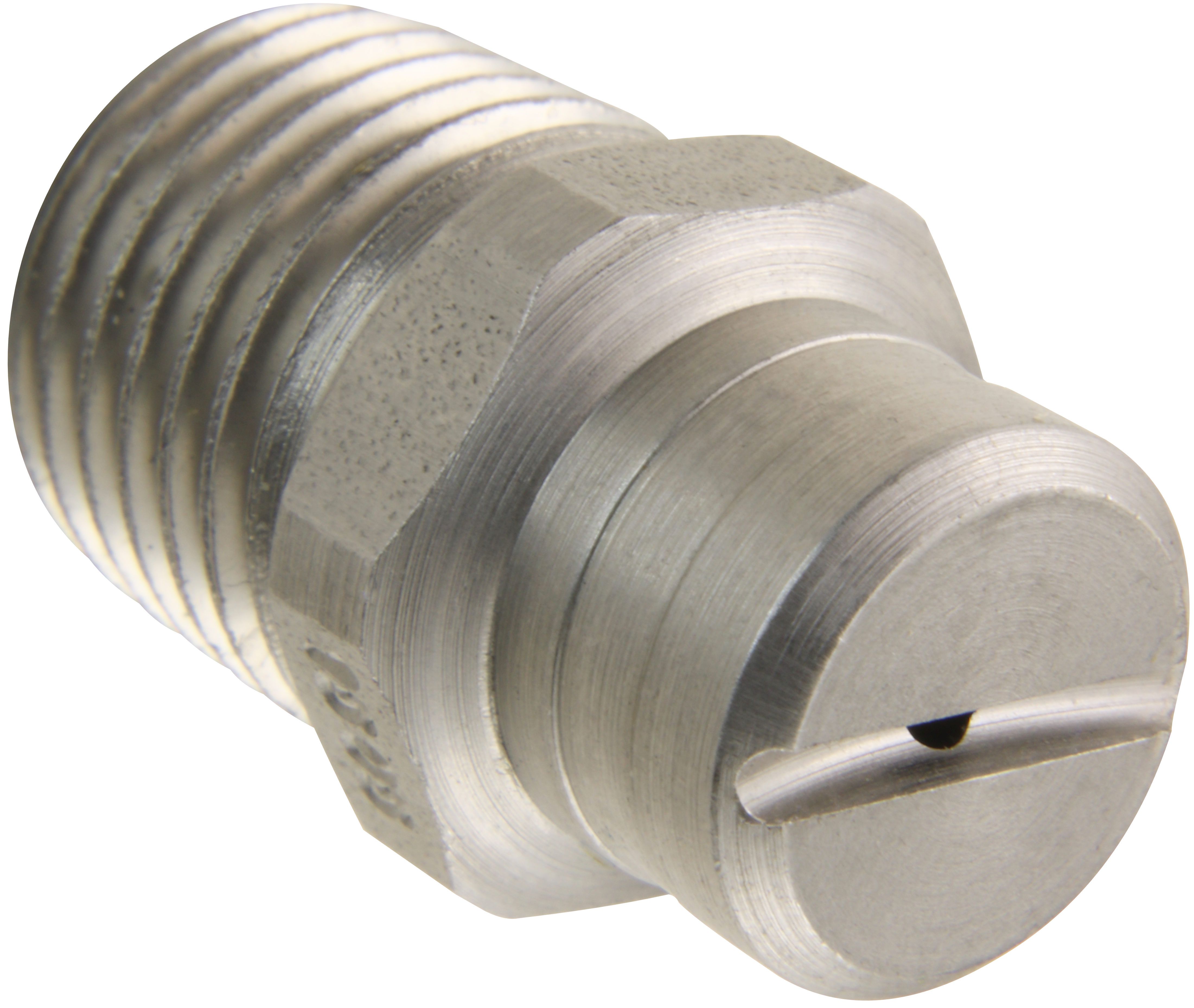 Spraying Systems High Pressure Nozzle – 1/4" MEG, 15° Fan Spray, Size 02 (Stainless Steel)
