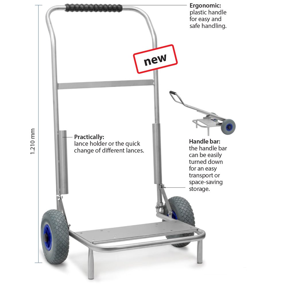 Hose Reel Trolley SS Large Wheels – image 3
