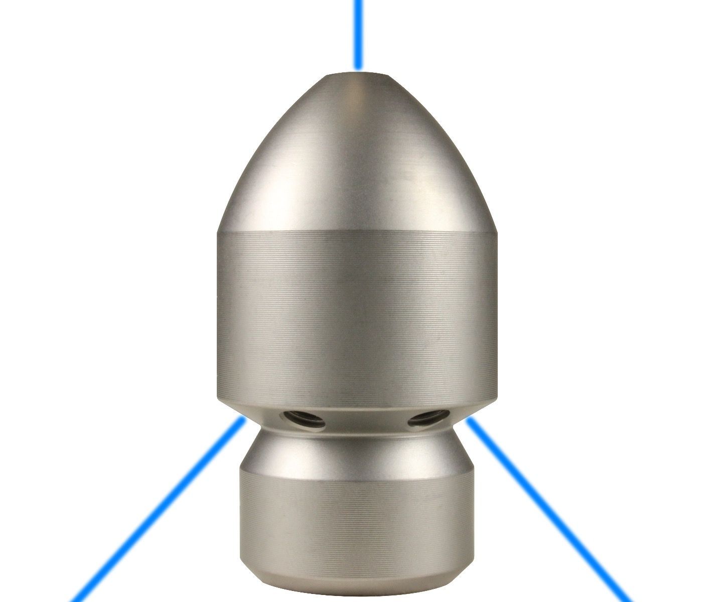 ST49 Stainless Steel Sewer Nozzle, 1/2” Male, 025 nozzle size, with 6 rear-facing jets, max pressure 500 Bar, designed for industrial sewer and drain cleaning applications
