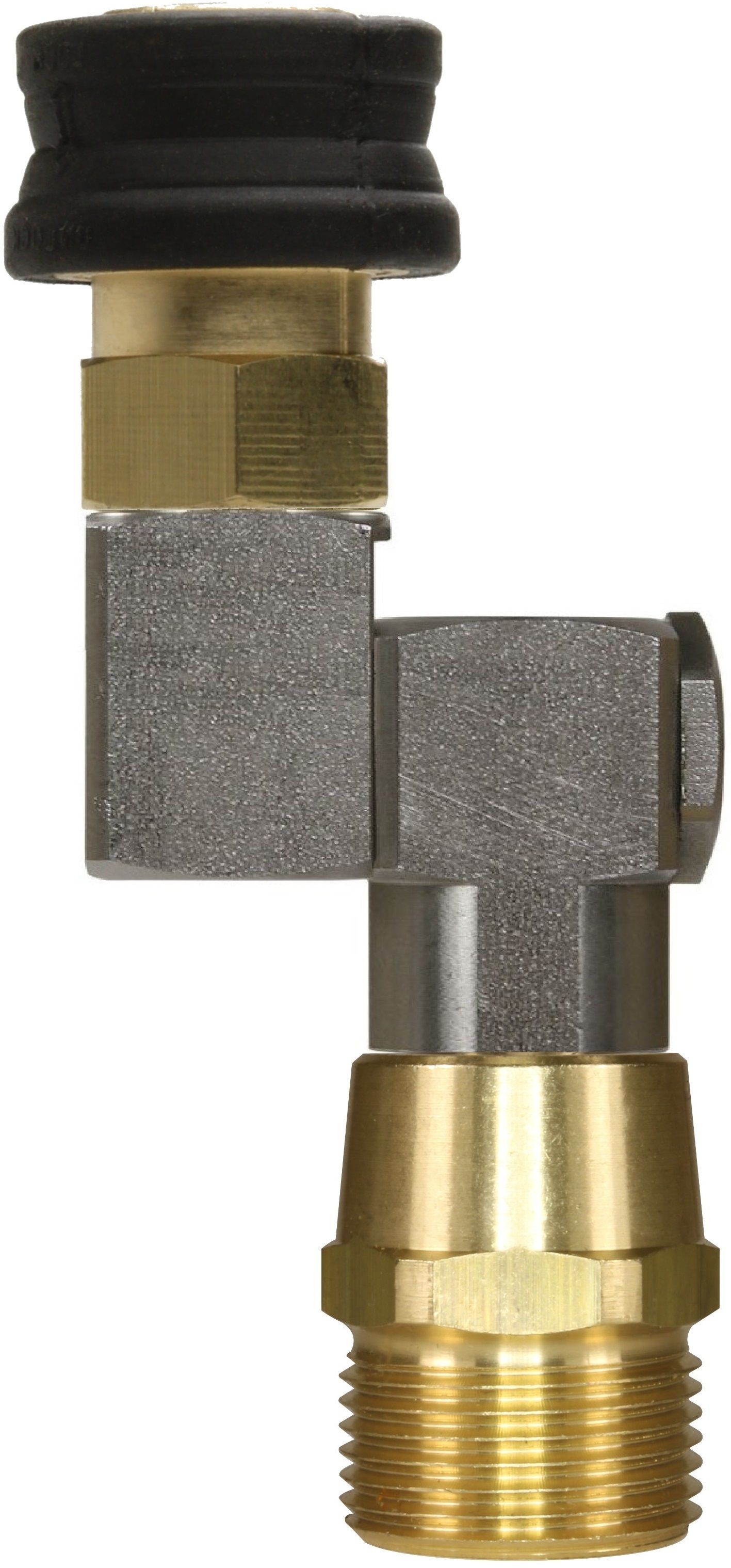 R+M Suttner ST330 Swivelling Nozzle Holder – M18 Male x Mini QRC Female (Stainless Steel, 310 Bar)
