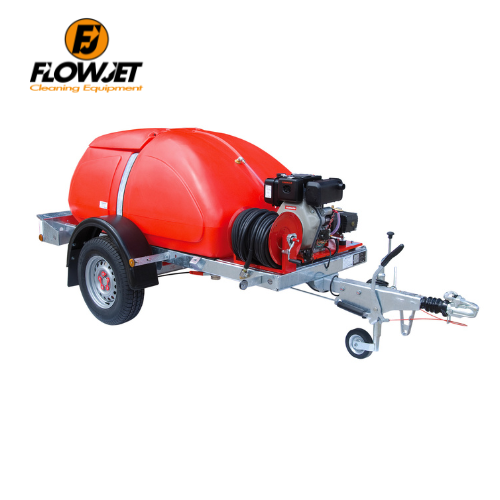 Yanmar 11hp Diesel Trailer Bowser Pressure Washer, 200 Bar, 15 LPM, 40m Hose Reel, Electric Start