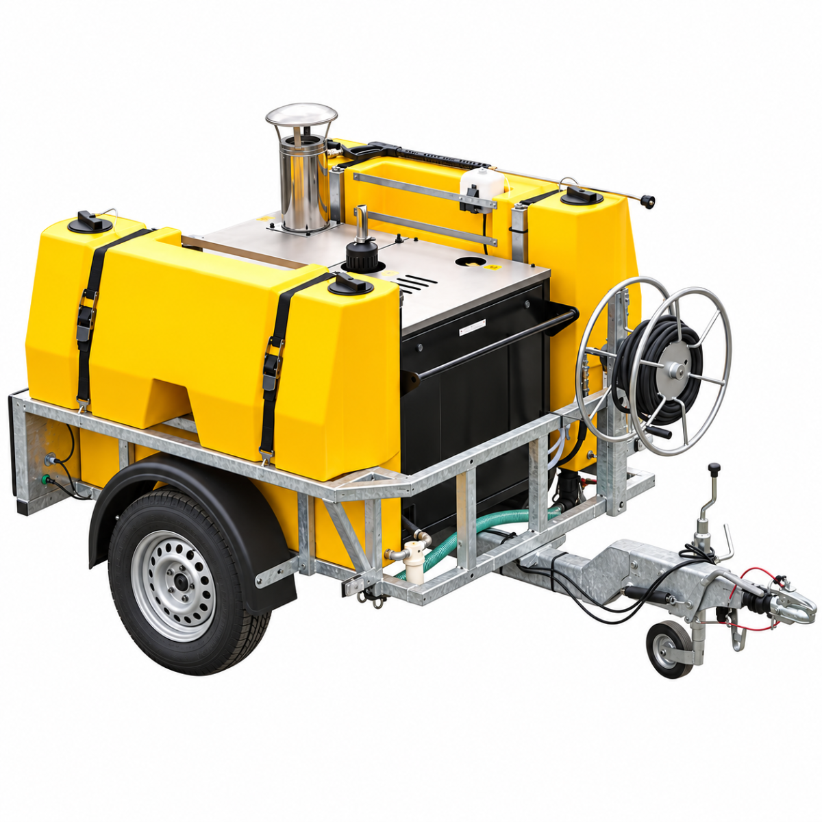 Dirt Driver NDHM.30/ST Diesel Hot Pressure Washer, 200 Bar, 18 LPM, Trailer Mounted with 600 L Saddle Tank
