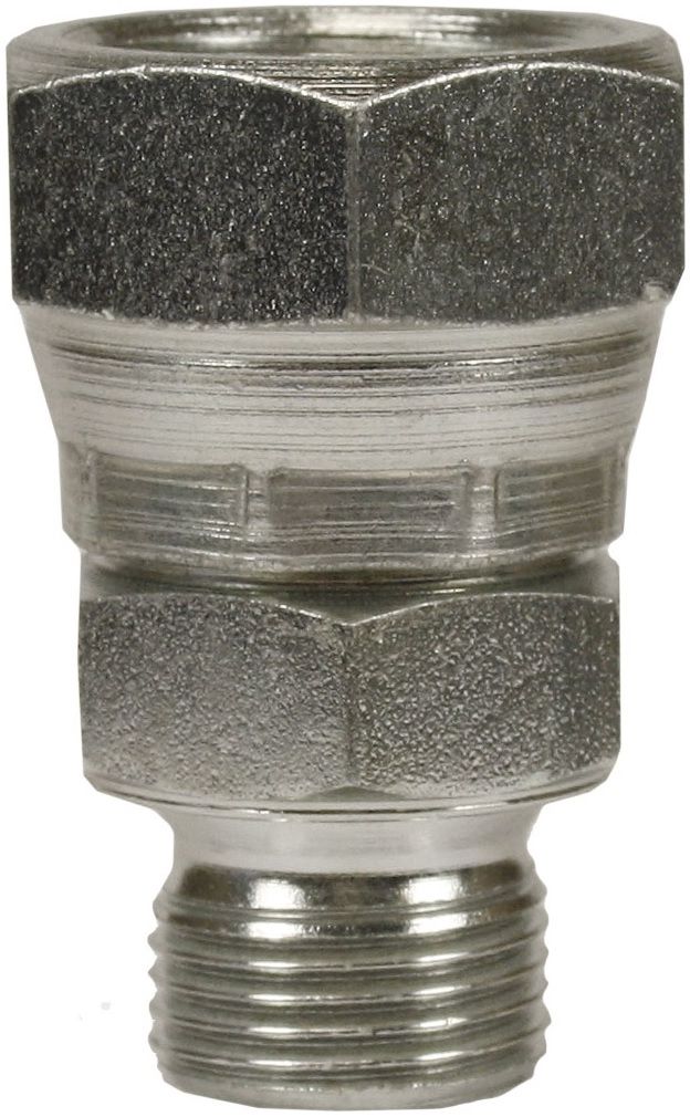 Female to Male Zinc Plated Steel Swivel Adaptor-1/2" F to 3/8" M
