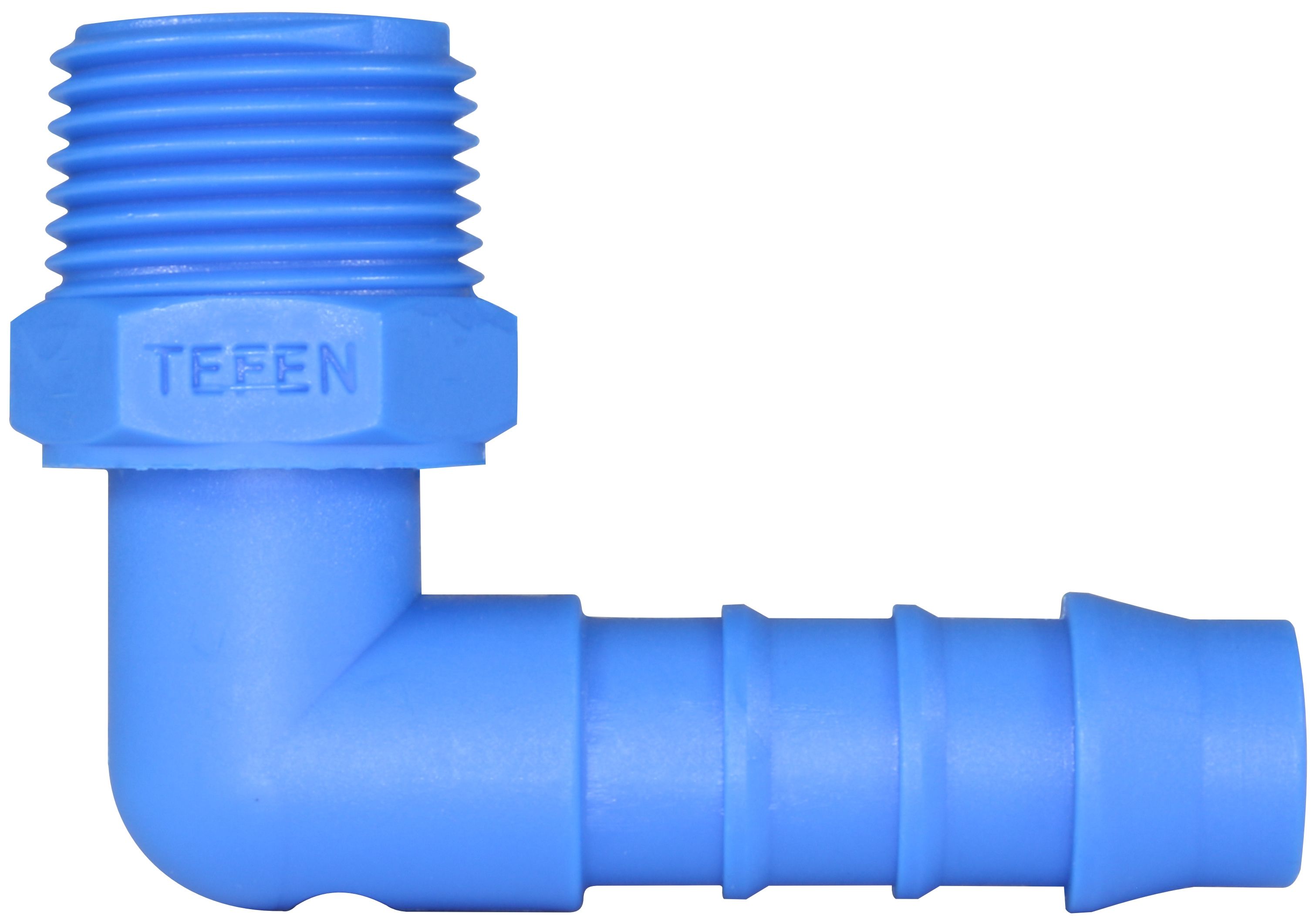 Tefen Hose Tail 90° Plastic 3/4" M x 19mm – image 1