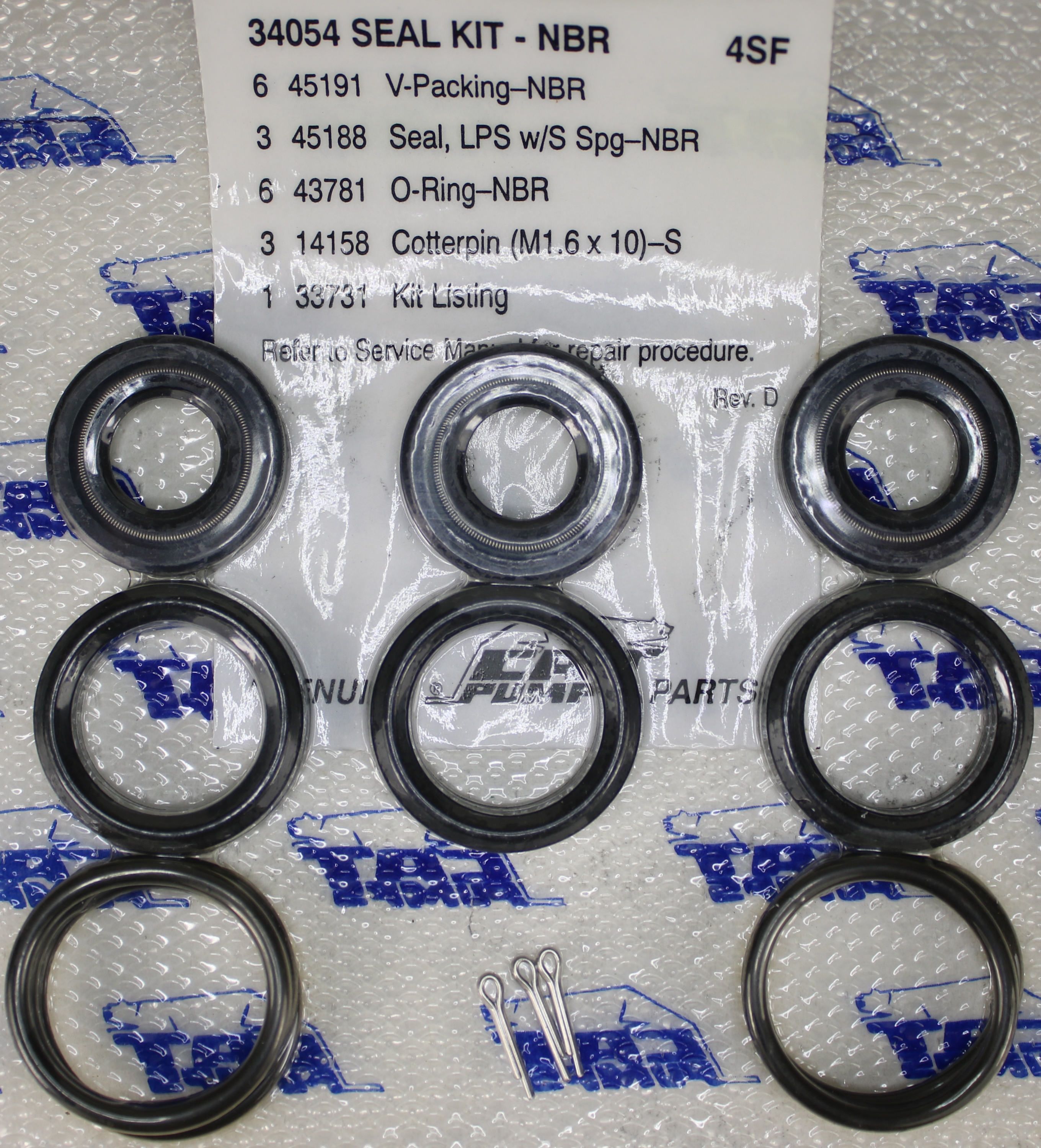 CAT 4SF water seal kit 34054 complete pump service kit