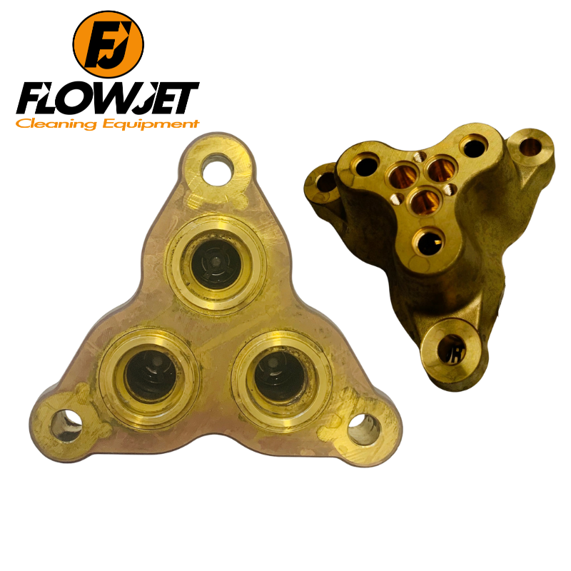 Nilfisk Brass Cylinder Head NA5.2 – Bare Cylinder Head Block with Screws (107141985)