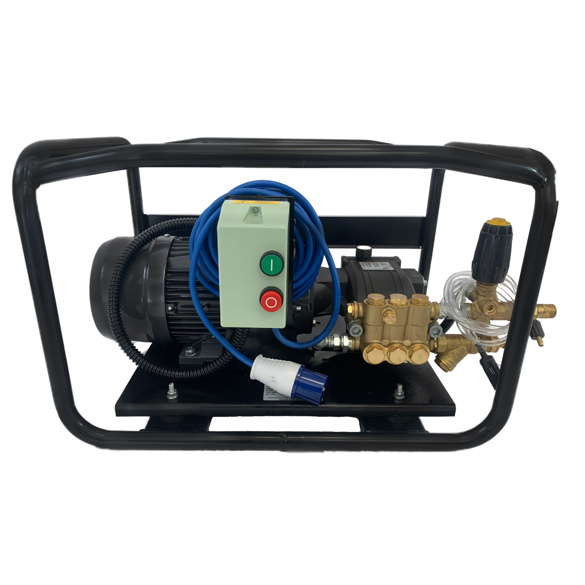 Maxflow 230V 16A Electric Pressure Washer, 150 Bar, 12 LPM, Wall Mounted Cage Frame
