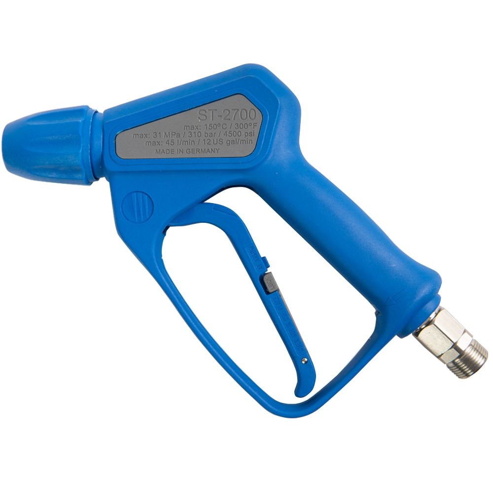 Suttner ST2700S Wash Gun with stainless steel body, quick release KEW outlet, and M22 Male Swivel inlet.