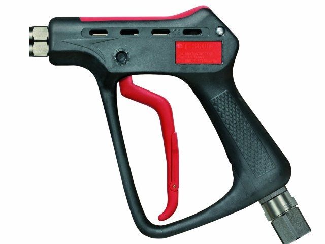 Suttner ST3600S Wash Gun 600 bar with 1/2" Female Swivel x 1/2" Female connection in a stainless steel casing.