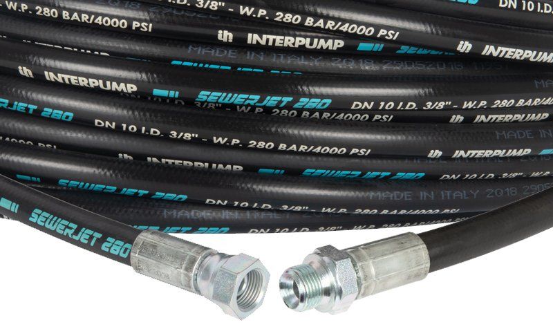 3/8" Pratissoli Sewerjet280 Drain Jetting Hose 