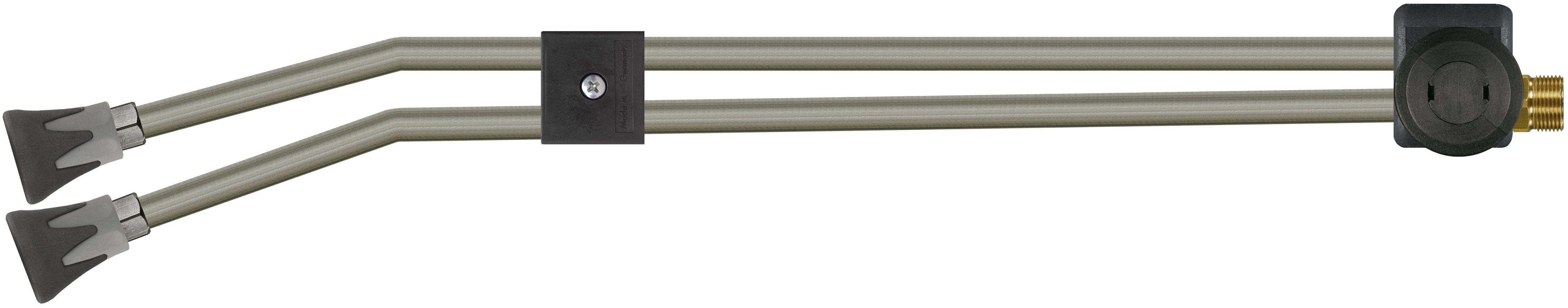 ST54 TWIN LANCE WITHOUT HANDLE, 650mm, M22 M, WITH ST10 NOZZLE PROTECTORS, SIDE HANDLE AND BEND