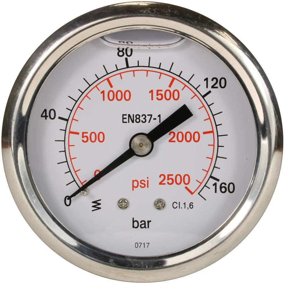 PRESSURE GAUGE 0-160 BAR WITH REAR ENTRY