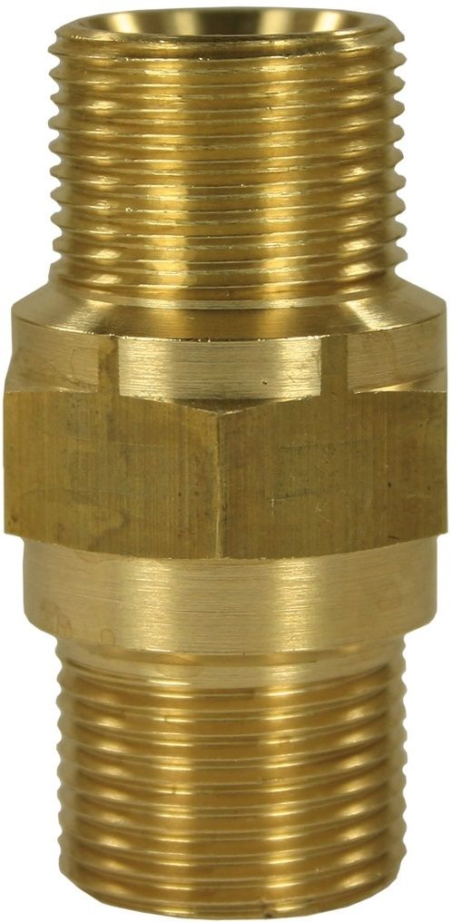 MALE TO MALE BRASS HOSE CONNECTOR ADAPTOR-M22 M to M22 M (long version)