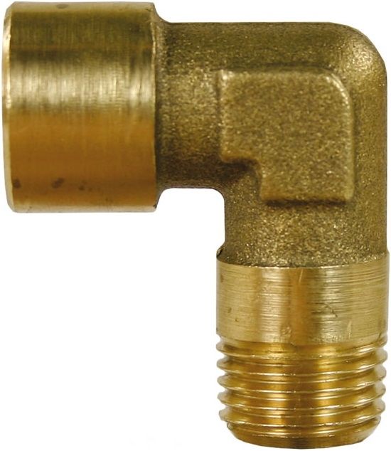 FEMALE TO MALE BRASS ELBOW-3/8"F to 3/8"M