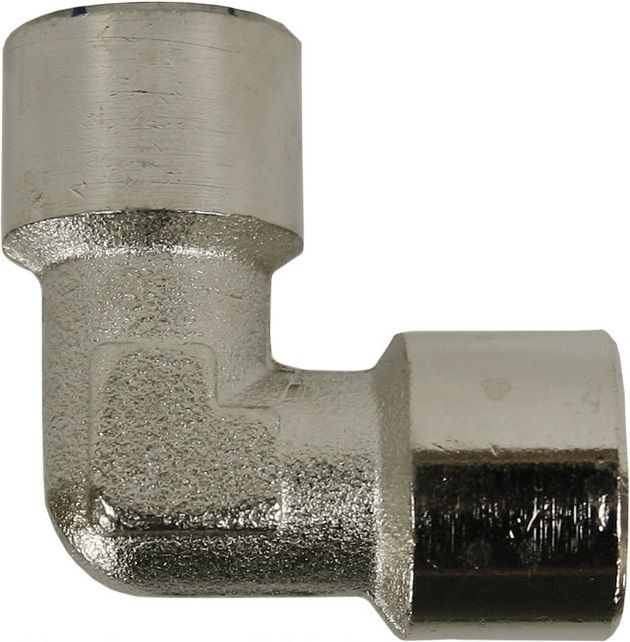 FEMALE TO FEMALE NICKEL PLATED BRASS ELBOW-1/4"F to 1/4"F