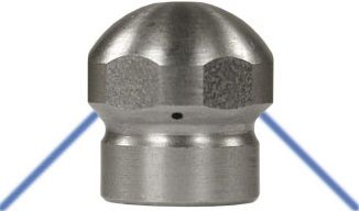 Sewer Nozzle 1/8” Female BSP, Rear-Facing Jets (Size 06) - High-Pressure Stainless Steel Pipe Cleaning Nozzle (350 Bar).