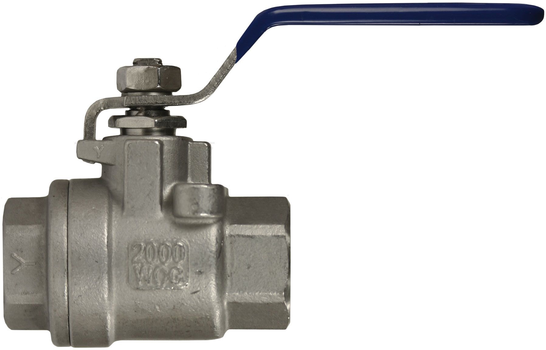 1/4” Female Ball Valve with Handle, Nickel Plated Brass - 25 Bar, 60°C